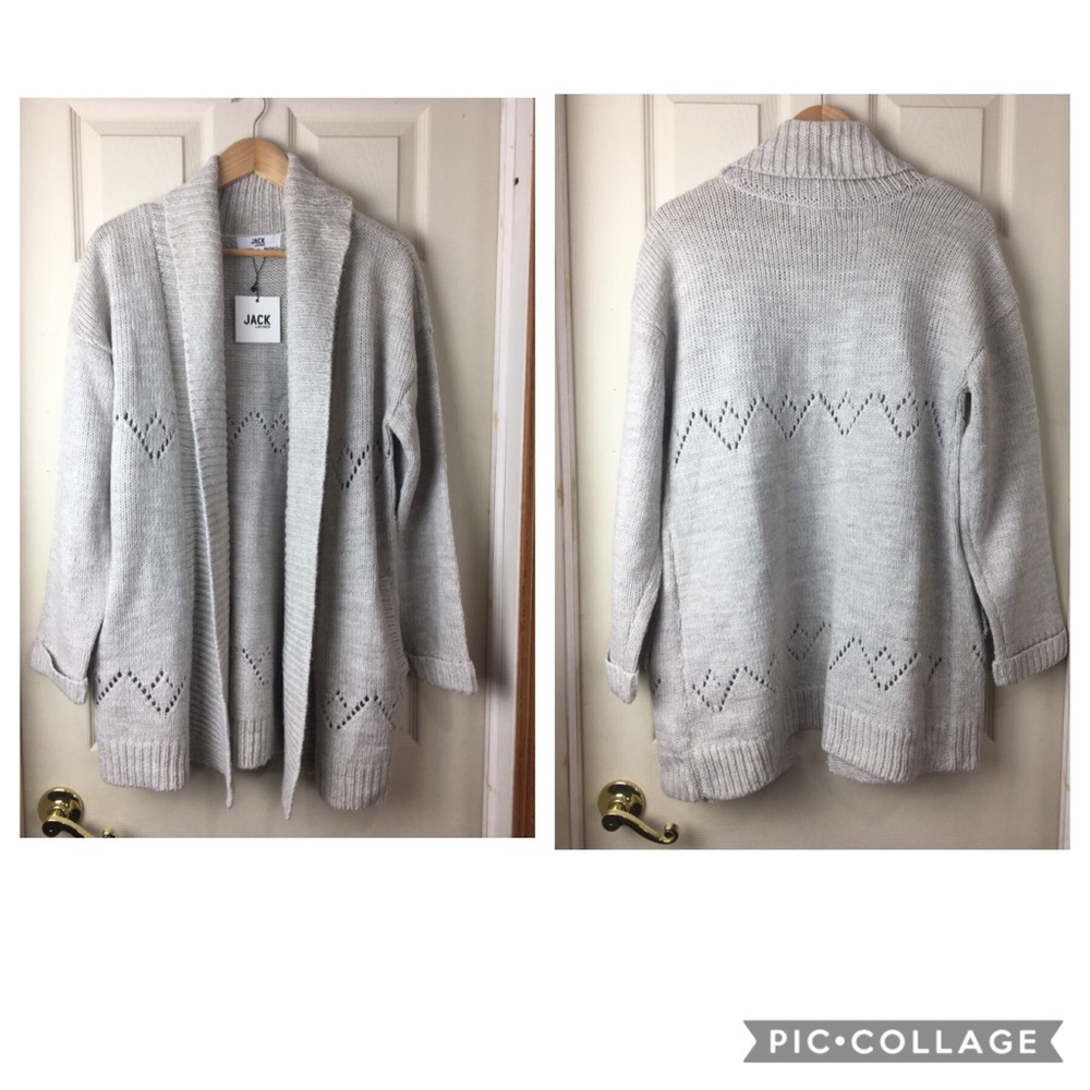 Jack by BB Dakota Women's Sz S cardigan sweater light tan, ivory, cream color